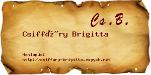 Csiffáry Brigitta névjegykártya